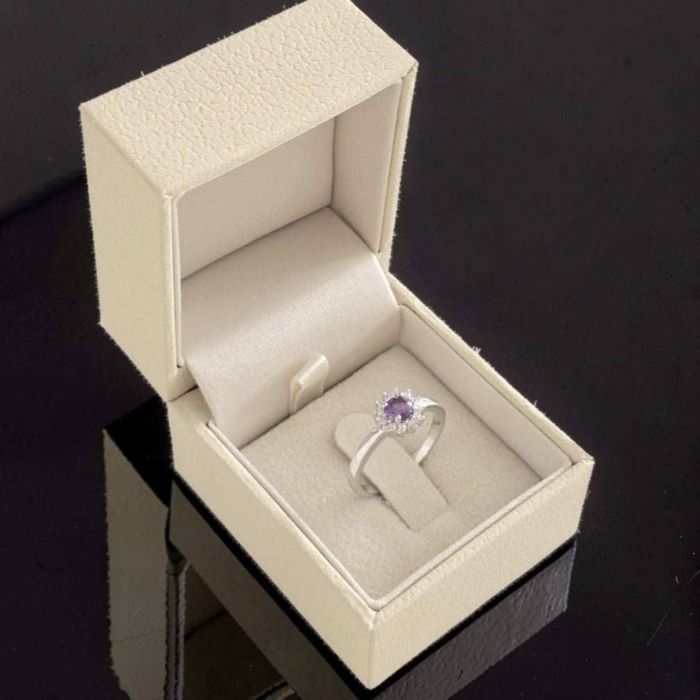 Bague Lavandia - Argent 925 Rhodié et Améthyste