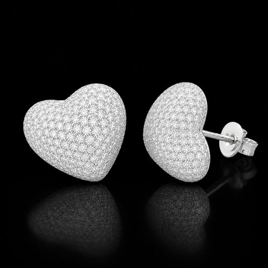 Boucles Duo Amores - Argent 925 rhodié & Oxydes de zirconium