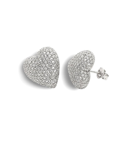 Boucles Duo Amores - Argent 925 rhodié & Oxydes de zirconium
