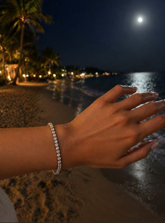 Bracelet Éclat Éternel – Tennis en argent 925 rhodié & Oxydes de zirconium