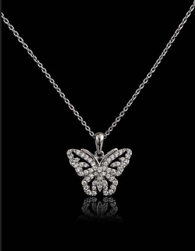 Collier Papilia – Argent 925 rhodié & Oxydes de zirconium