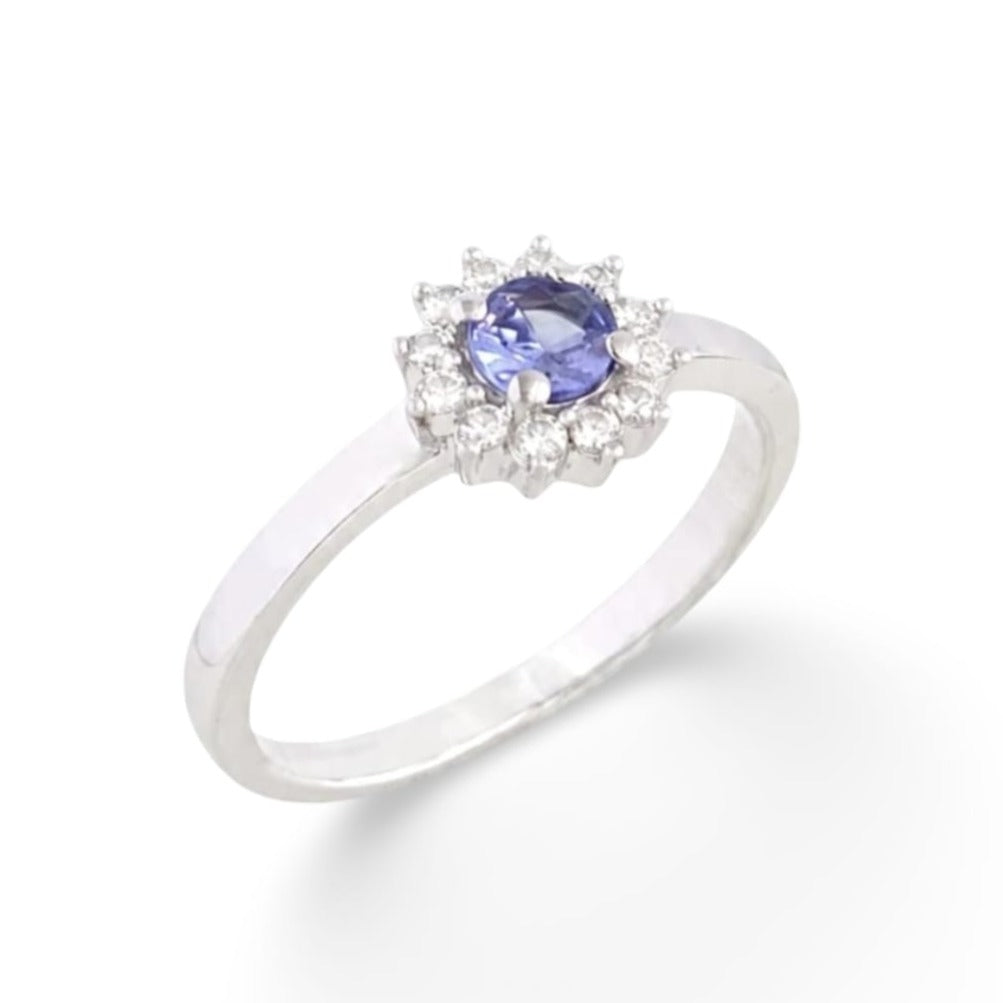 Kelia Ring - Sterling Silver and Tanzanite