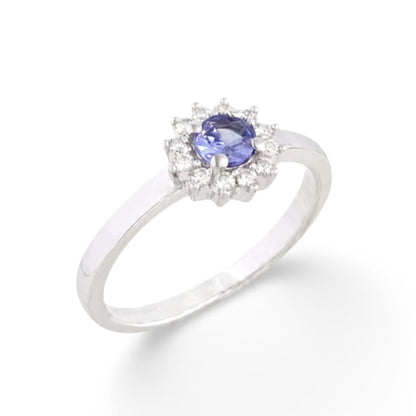 Kelia Ring - Sterling Silver and Tanzanite