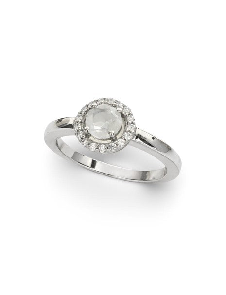 Bague Lunia – Argent 925 rhodié, Pierre de lune & Oxydes de zirconium