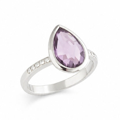 Bague Stillavia - Argent 925 Rhodié et Améthyste