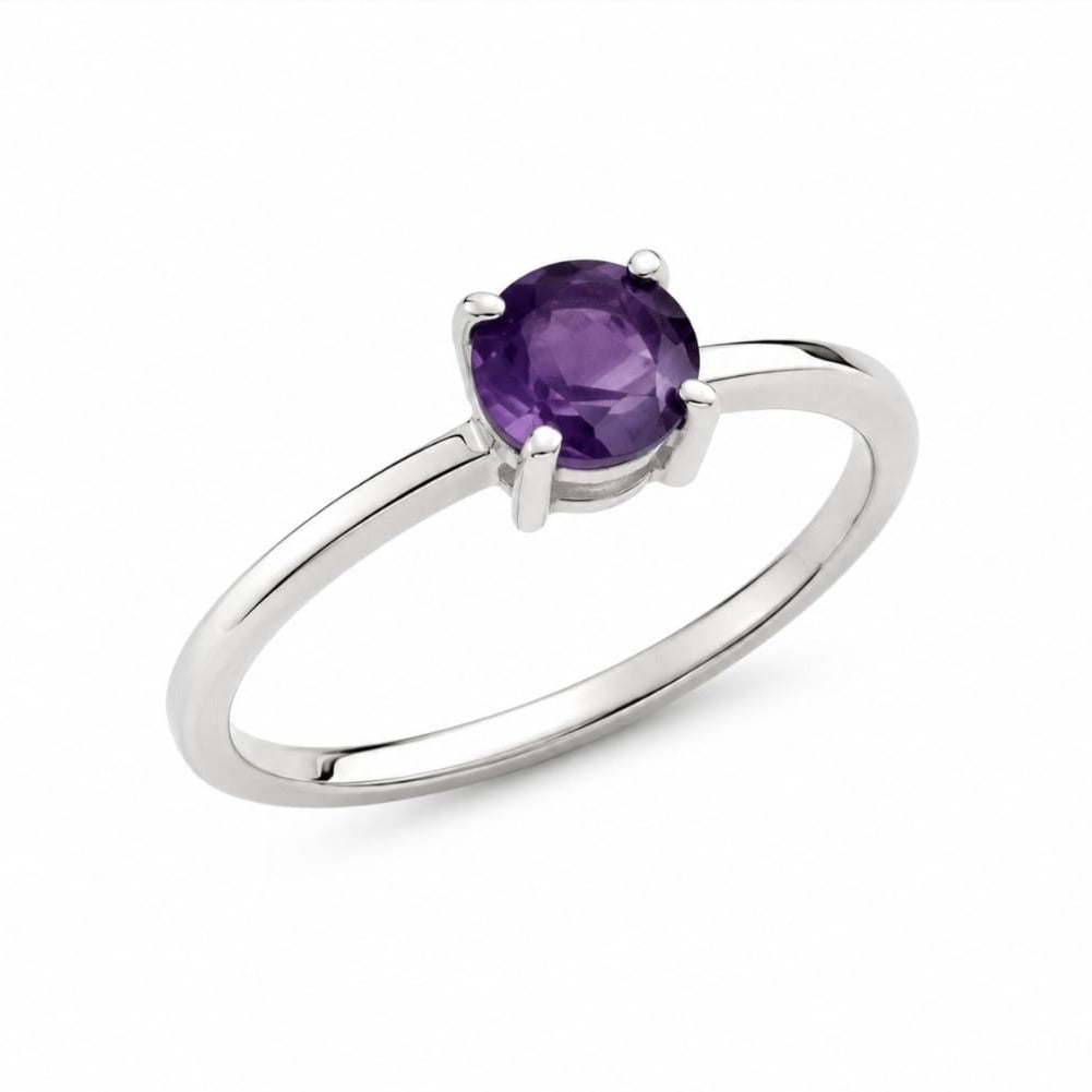 Bague Violetta – Argent 925 rhodié & Améthyste