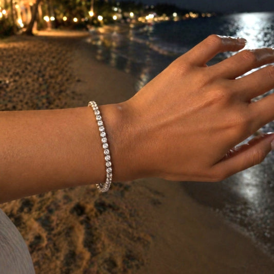 Bracelet Éclat Éternel – Tennis en argent 925 rhodié & Oxydes de zirconium