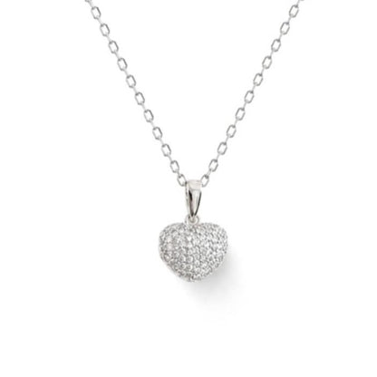 Amoria Heart Necklace - Rhodium-Plated 925 Sterling Silver