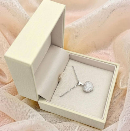 Amoria Heart Necklace - Rhodium-Plated 925 Sterling Silver