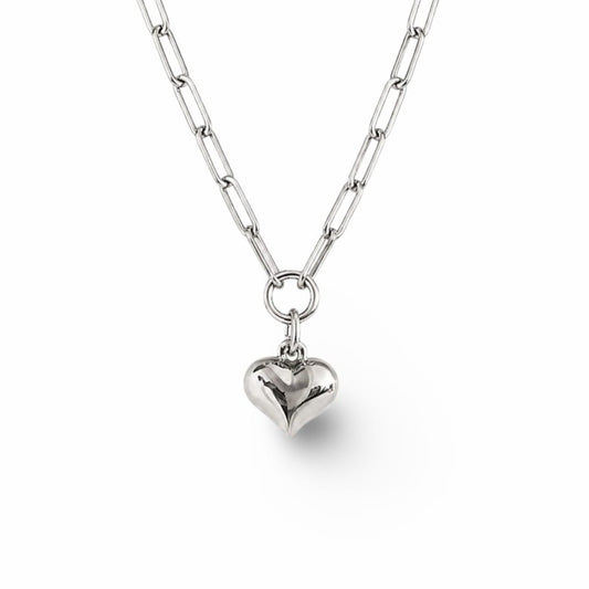 Icon Heart Necklace - Sterling Silver