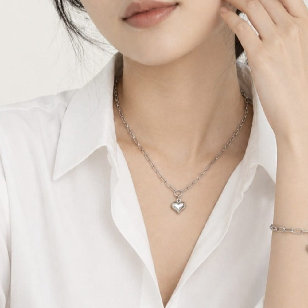 Collier Coeur Icon – Argent 925 rhodié