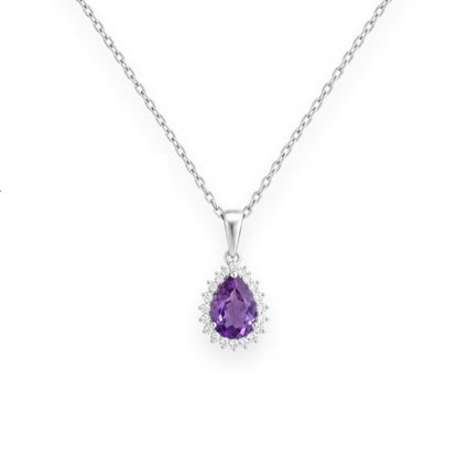 Collier Iriselle - Argent 925 Rhodié et Améthyste