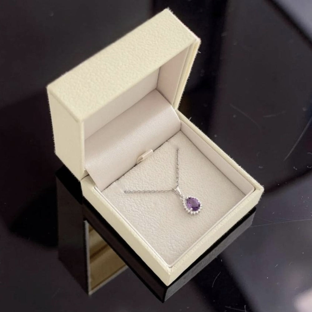 Collier Iriselle - Argent 925 Rhodié et Améthyste