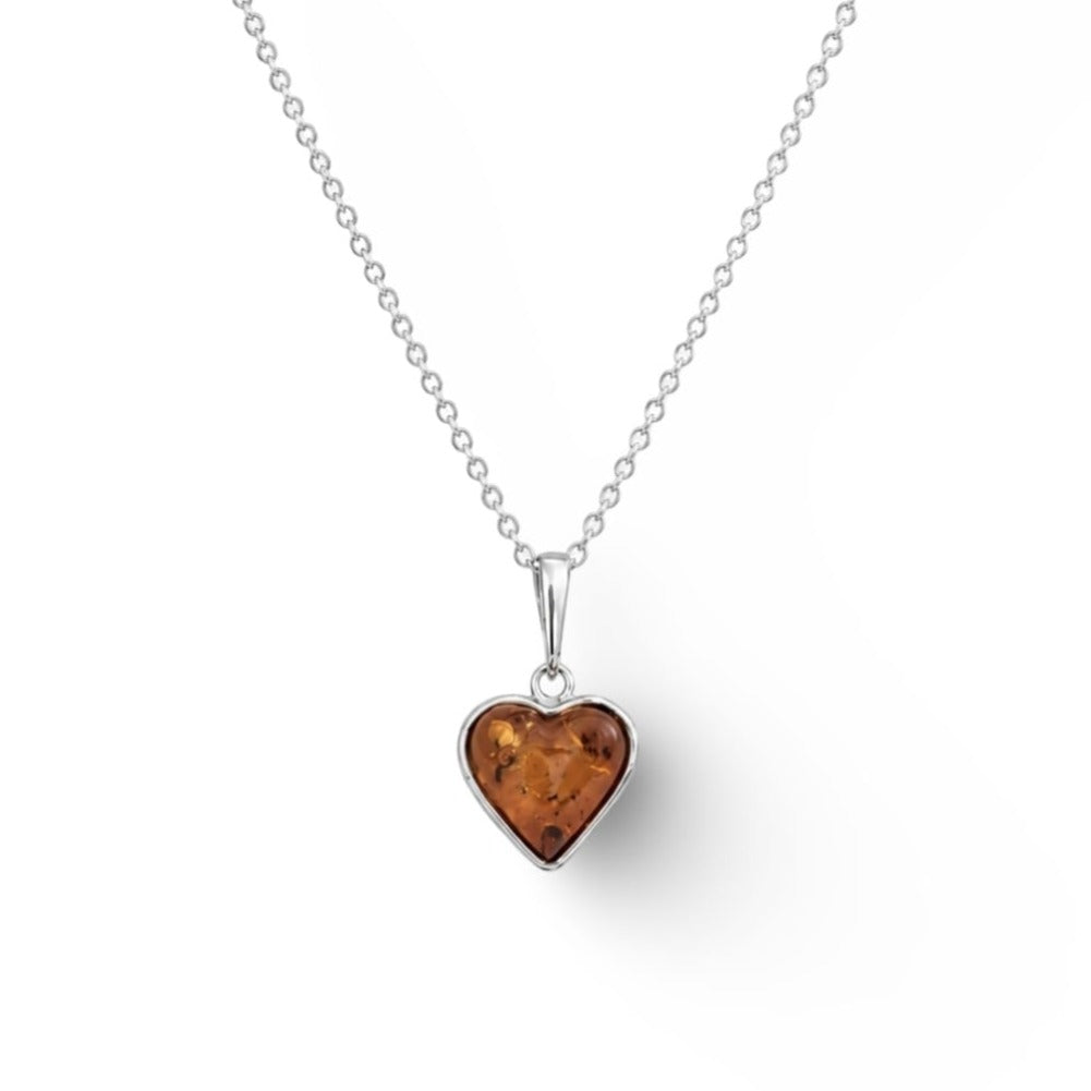 Collier Mélia – Argent 925  rhodié, Ambre & Oxydes de zirconium