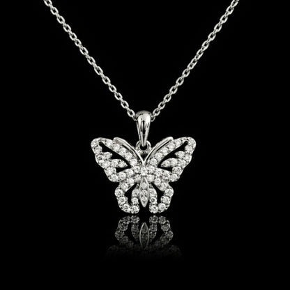 Papilia Necklace - Rhodium-plated 925 Sterling Silver