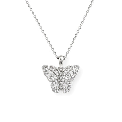 Papilia Necklace - Rhodium-plated 925 Sterling Silver