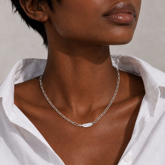 Pynna Necklace - Rhodium-Plated Sterling Silver