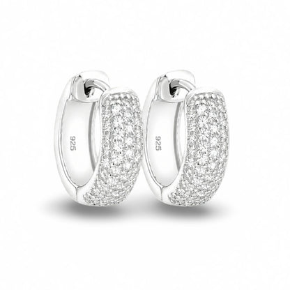 Soléa Creole Earrings - Rhodium-Plated 925 Silver