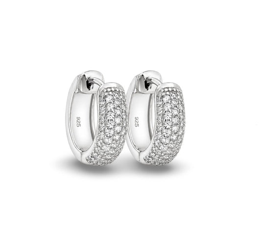 Créoles Soléa – Argent 925 rhodié & Oxydes de zirconium