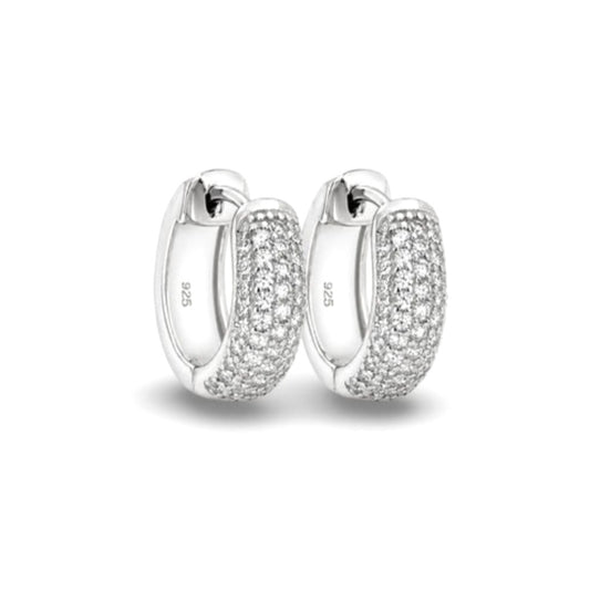 Créoles Soléa – Argent 925 rhodié & Oxydes de zirconium