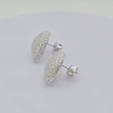 Duo Amores Heart Earrings - Rhodium-Plated 925 Sterling Silver